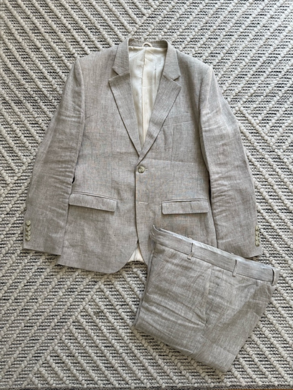 Off-White Linen Suit - 36S - Bespoke